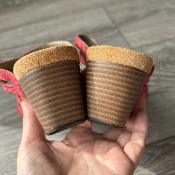 Romika  Red Metallic Wedge Sandals - Picture 11 of 15